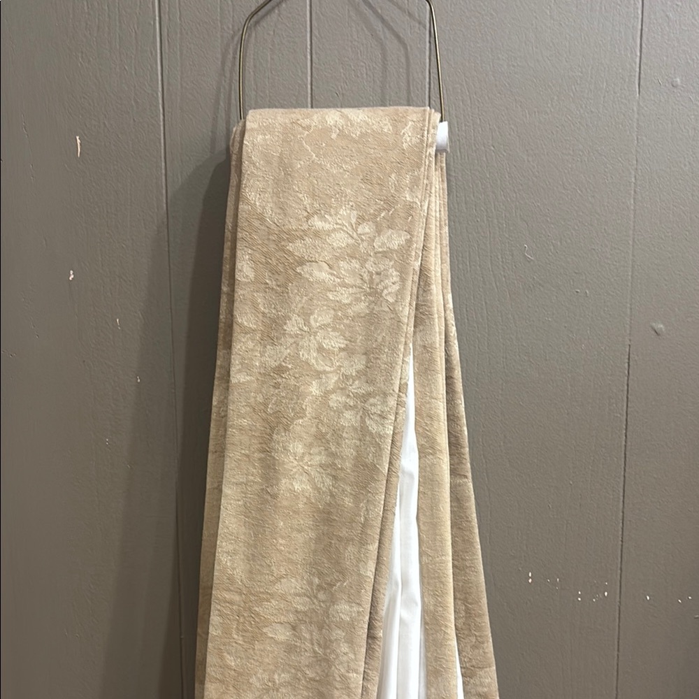 Caramel colored custom drapery panels